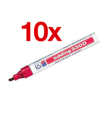Permanentmarker 3300, 4-3300002, Packung, rot, 1-5mm Keilspitze