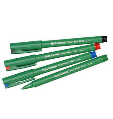Tintenschreiber Ball R50 farbsortiert (3x schwarz, blau, rot, grün)