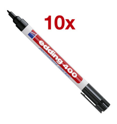 Permanentmarker 400, 4-400001, Pack, schwarz, 1mm Rundspitze