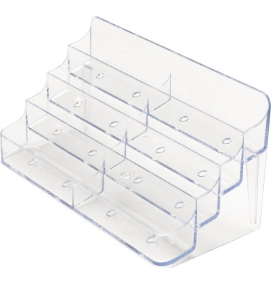 Visitenkartenhalter DE70801 199x89x98mm glasklar 8 Fächer