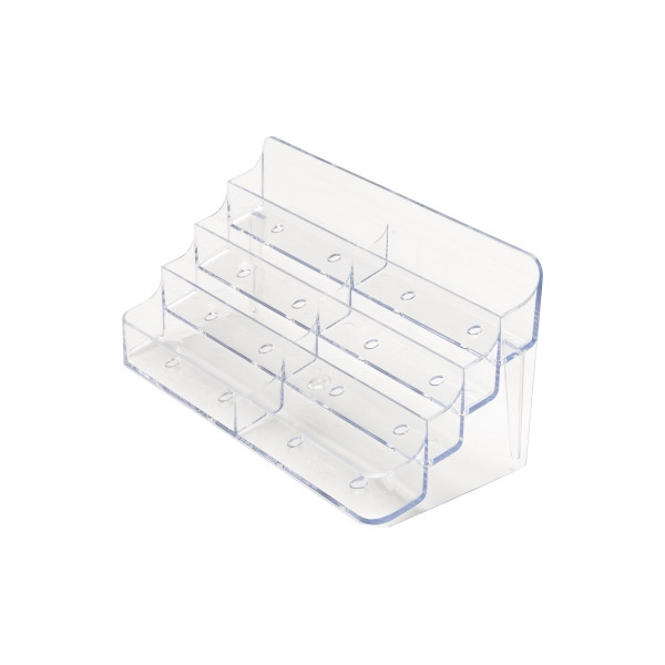 0079916708010 - Visitenkartenhalter DE70801 199x89x98mm glasklar 8 Fächer 0079916708010 Deflecto