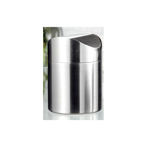 4007796028368 - Tischabfallbehälter ® SWING rund 12 x 165 cm (D x H 12l Edelstahl 18 10 silber 1 Sortierfach