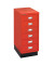 Schubladenschrank MultiDrawer™ 29er Serie L296S870, Stahl, 6 Schubladen (Vollauszug), A4, 27,9 x 67 x 38 cm, mit Sockel, rot