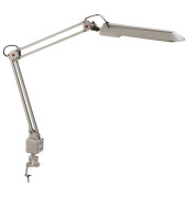 Schreibtischlampe 957-28, Energiesparlampe, mit Tischklemme, silber