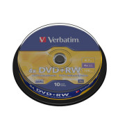 DVD-Rohlinge 43488 DVD+RW, wiederbeschreibbar, 4,7 GB / 120 Min, Spindel 
