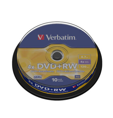 DVD+RW 4,7GB 4X 10ER