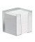 Zettelbox 32080, mit Stiftehalter, 9,7x9,7x9,7cm, transparent, Kunststoff, inkl.: 850 Notizzettel