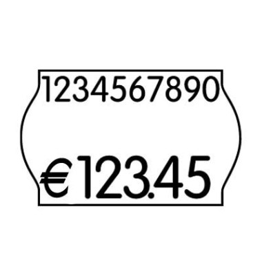 Preisetiketten 70-210-0-003, 26x16mm, weiß permanent, 43.200 Etiketten