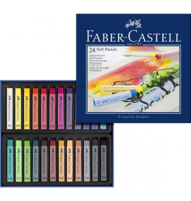 Pastellkreide Creative Studio, 128324, farbig sortiert, viereckig, 8x66mm (&Oslash;xL)