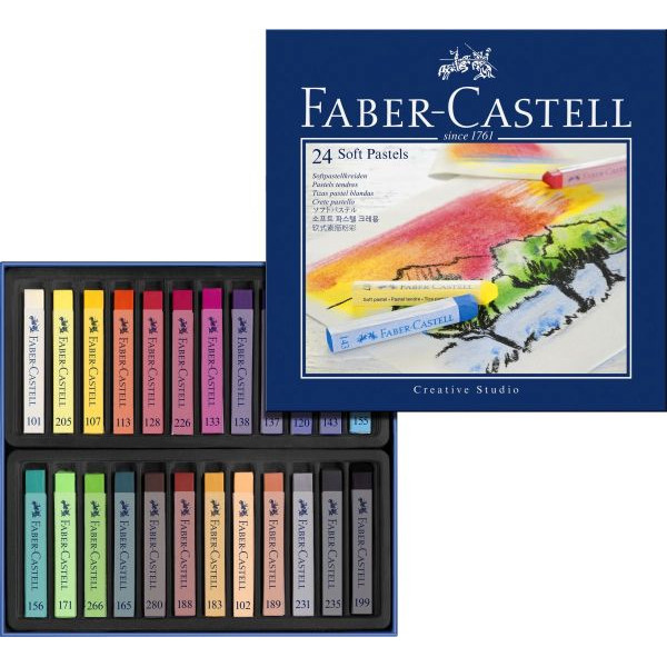 4005401283249 - Soft-Pastellkreide Goldfaber Creative Studio 128324 24er Etui farbig sortiert 4-eckig 66mm Länge 4005401283249 Faber-Castell