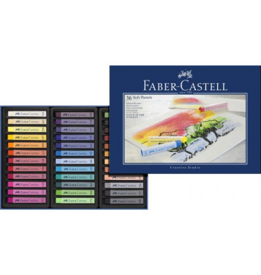 Pastellkreide Creative Studio, 128336, farbig sortiert, viereckig, 8x66mm (&Oslash;xL)