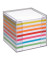 Zettelbox 9903, 90x90mm, inkl. 700 Notizzettel, bunt/transparent, Kunststoff