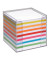 Zettelbox 9903, 9,5x9,5x9,5cm, transparent, Kunststoff, inkl.: 700 Notizzettel