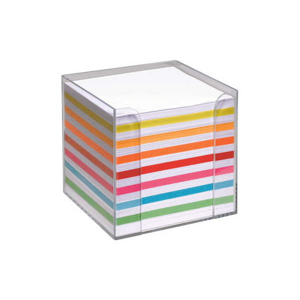 4001868025491 - Zettelbox 9903 95x95x95cm transparent Kunststoff inkl 700 Notizzettel 4001868025491 folia