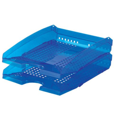 Briefablage Trend 1701626540 A4 / C4 blau-transparent Kunststoff staplebar
