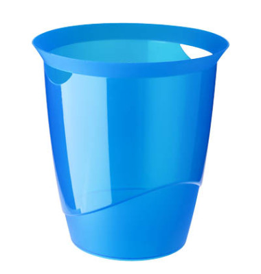 Papierkorb TREND 16 Liter blau transluzent