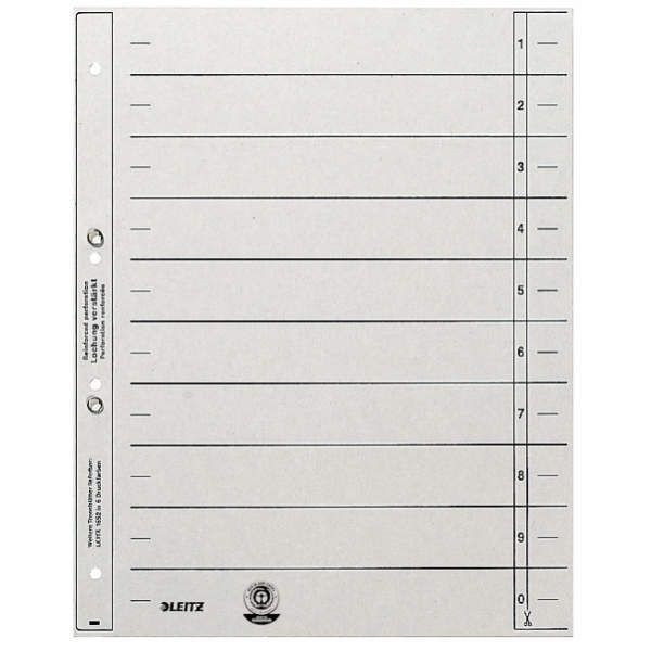 4002432452231 - Trennblätter 1654 1654-00-85 A4 grau 200g Karton 4002432452231 100 Stück