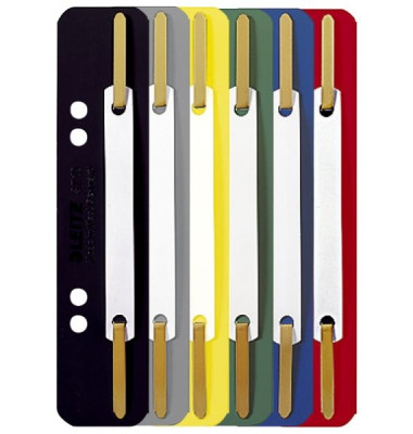 Heftstreifen kurz 3710-00-99, 3,5x15,8cm (BxL), Kunststoff mit Kunststoffdeckleiste, farbig sortiert