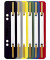 Heftstreifen kurz 3710-00-99, 3,5x15,8cm (BxL), Polypropylen (PP) mit Kunststoffdeckleiste, farbig sortiert