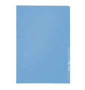 Sichthüllen Standard 4000-00-35, A4, blau, transparent, genarbt, 0,13mm, oben & rechts offen, PP