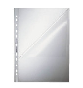 Prospekth&uuml;llen 4797-00-00, A4 transluzent genarbt, oben & links offen, 0,09mm