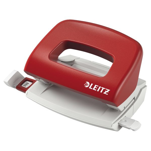4002432310623 - Bürolocher NeXXT Mini 5058-00-25 rot bis 1mm 10 Blatt mit Anschlagschiene 4002432310623 Leitz