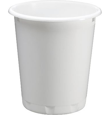 Papierkorb Basic 1701572010, 13 Liter, rund, weiß Papierkorb Basic 1701572010, 13 Liter, rund, weiß
