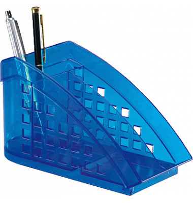 Schreibtisch-Organizer/1701627540 82 x 106 x 180 mm  blau transluzent