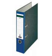 Ordner Standard 220122, A4 80mm breit Karton Wolkenmarmor blau