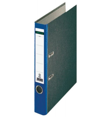 Ordner Standard 221122, A4 52mm schmal Karton Wolkenmarmor blau