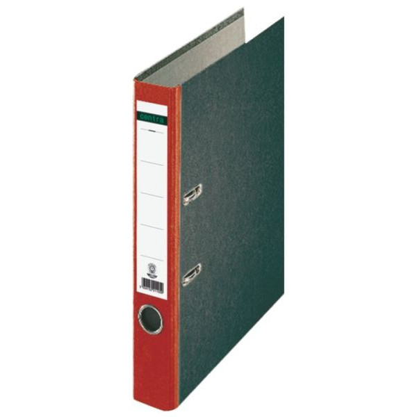 Centra 221123 Standard-Ordner (grauappe RC, mit Wolkenmarmor-Papier-Kaschierung, A4, 5,2 cm Rückenbreite) rot