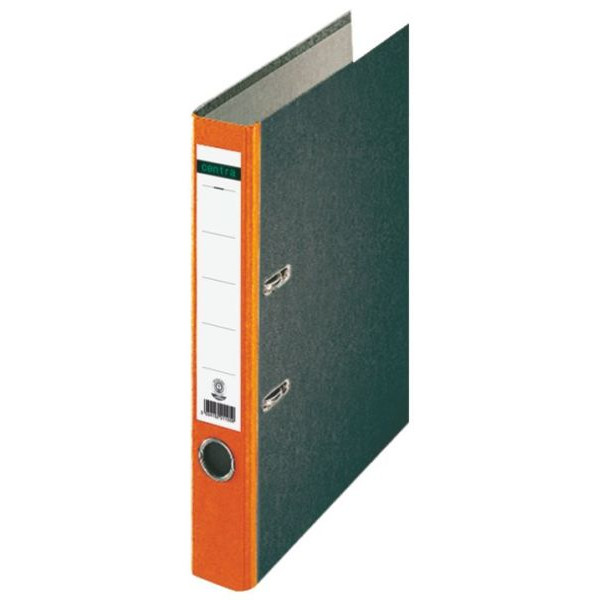 Centra 221126 Standard-Ordner (grauappe RC, mit Wolkenmarmor-Papier-Kaschierung, A4, 5,2 cm Rückenbreite) orange