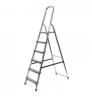 Alu Leiter 780 6 Stufen mit Plattform