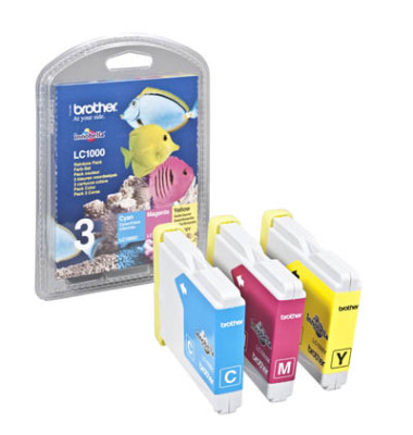 Druckerpatrone LC-1000 cyan / magenta / gelb 4x ca 400 Seiten Multipack