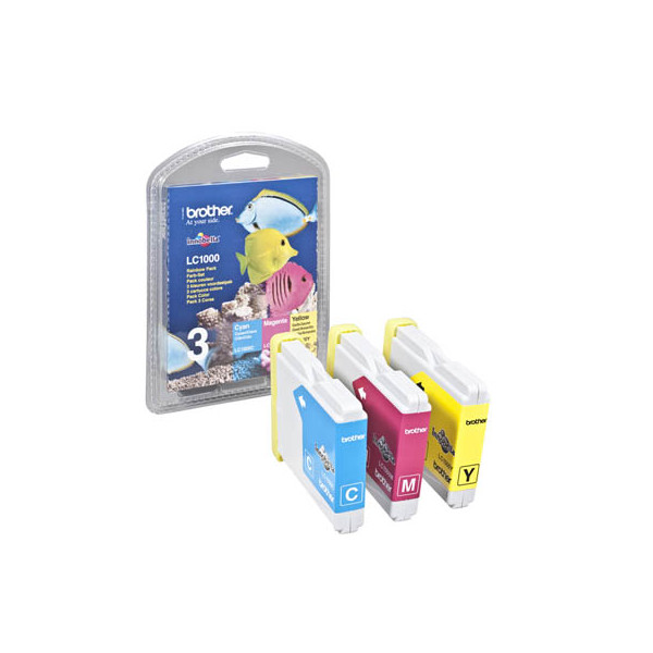 Brother Druckerpatrone LC-1000RBWBPDR, Multipack, cyan, magenta, gelb 5014047560446 Brother 3 Stück