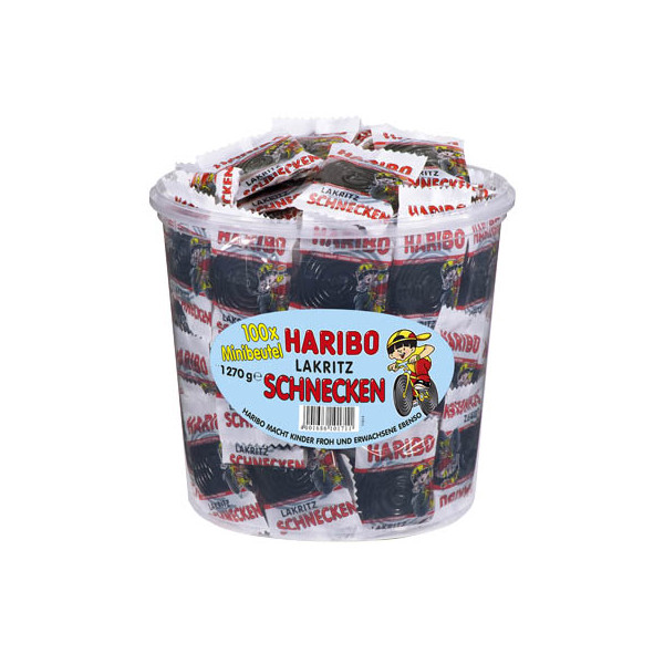 4001686101711 - HARIBO Lakritz Schnecken Minibeutel Lakritz 100 St 12700 g