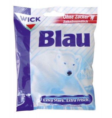 Blau Halsbonbons ohne Zuck. 72g