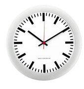  Wanduhr Bahnhof 51.001.323, silber, &Oslash; 30 cm, rund, analog