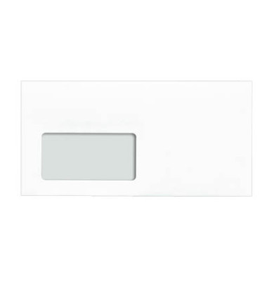 Briefumschlag 30005738, Din Lang, mit Fenster, haftklebend, 80g, weiß