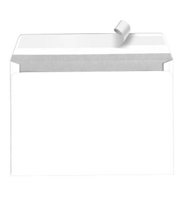 Briefumschläge C6 ohne Fenster haftklebend 80g weiß