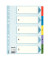 Kartonregister 100160, 1 bis 5, A4, 160 g/m², farbige Taben, 5-teilig