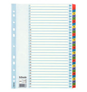 Kartonregister 100164, 1 bis 31, A4, 160 g/m², farbige Taben, 31-teilig