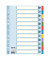 Kartonregister 100169, 12-teilig blanko, A4, 160 g/m², farbige Taben, 12-teilig