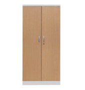 Aktenschrank 100107, Holz/Stahl abschließbar, 5 OH, 92 x 195 x 42 cm, buche/lichtgrau