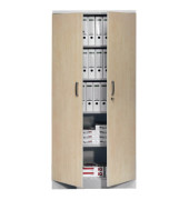 Aktenschrank 100112, abschlie&szlig;bar, 5 OH, ahorn/lichtgrau, 92x195x42cm (BxHxT)