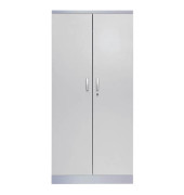 Aktenschrank 100123, abschlie&szlig;bar, 5 OH, lichtgrau/wei&szlig;aluminium, 92x195x42cm (BxHxT)