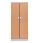 Aktenschrank 100119, Holz/Stahl abschließbar, 5 OH, 92 x 195 x 42 cm, buche/alu