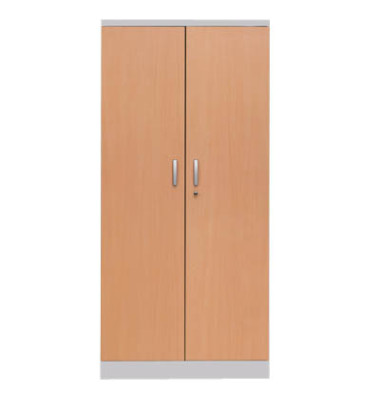 Aktenschrank 100119, Holz/Stahl abschließbar, 5 OH, 92 x 195 x 42 cm, buche/alu