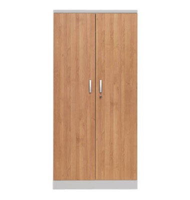 Aktenschrank 100121, abschlie&szlig;bar, 5 OH, erle/wei&szlig;aluminium, 92x195x42cm (BxHxT)