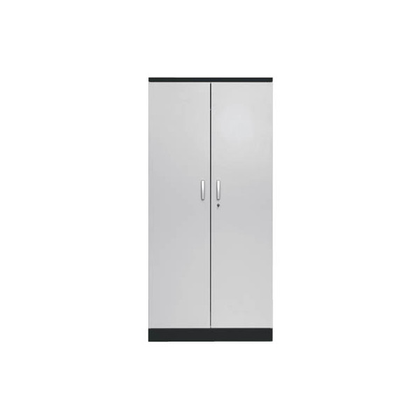 4260090172247 - Aktenschrank 100129 Holz Stahl abschließbar 5 OH 92 x 195 x 42 cm lichtgrau schwarz 4260090172247 Gürkan